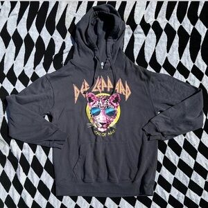 Def Leppard Tour Hoodie Sweatshirt Medium